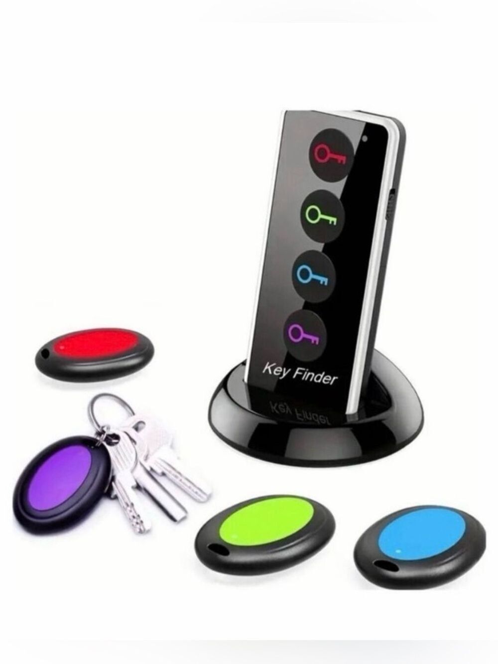 NWT Key Remote Finder Set With 1 Transmitter 4 Receivers LED Flashlight Tracker